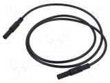 Cablu de măsurare Hirschmann T&amp;M 16A 1m mufă banană 4 mm negru