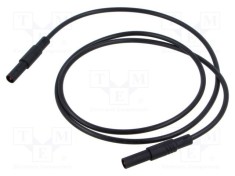 Cablu de măsurare Hirschmann T&amp;M 16A 1m mufă banană 4 mm negru