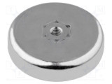 Magnet fix ferită 36N 25mm 7mm oţel ELESA GANTER
