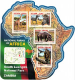 Cumpara ieftin SIERRA LEONE 2016 - Fauna, parc Zambia (1)/ set complet - colita + bloc MNH, Nestampilat