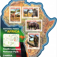 SIERRA LEONE 2016 - Fauna, parc Zambia (1)/ set complet - colita + bloc MNH