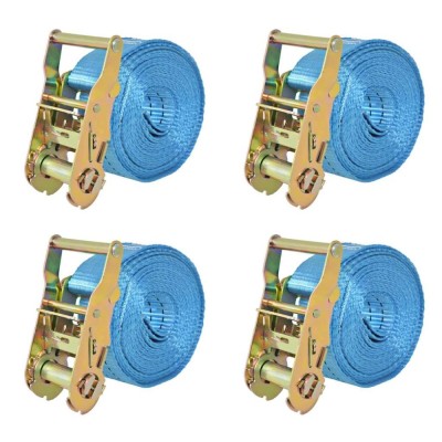 Chingi fixare cu clichet, 4 buc, albastru, 2 tone, 6 m x 38 mm foto