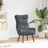VidaXL Fotoliu de relaxare Gri &icirc;nchis 69 x 74 x 93 cm Catifea 42001835