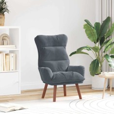 vidaXL Fotoliu de relaxare Gri &icirc;nchis 69 x 74 x 93 cm Catifea 42001835