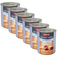 Animonda GranCarno Sensitiv Adult - pui ?i orez 6 x 800g foto