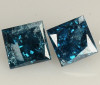 Diamant albastru pereche 0.15 ct taiat princess