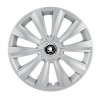Set 4 Capace Roti Autohelix MSA&reg; potrivite jantelor de 14 inch, pentru Skoda Alb Negru model Delta Gray