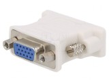 Convertor D-Sub 15pin HD la DVI-I Alb