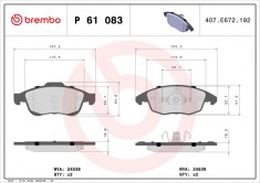 BREMBO P 61 083 PRIME LINE set placute frana disc