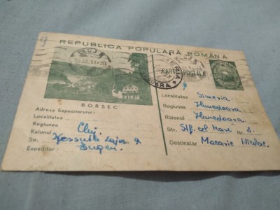 CARTE POSTALA BORSEC CIRCULATA foto