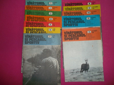 REVISTA V&amp;Acirc;NĂTORUL ȘI PESCARUL ANUL 1984*LOT COMPLET foto