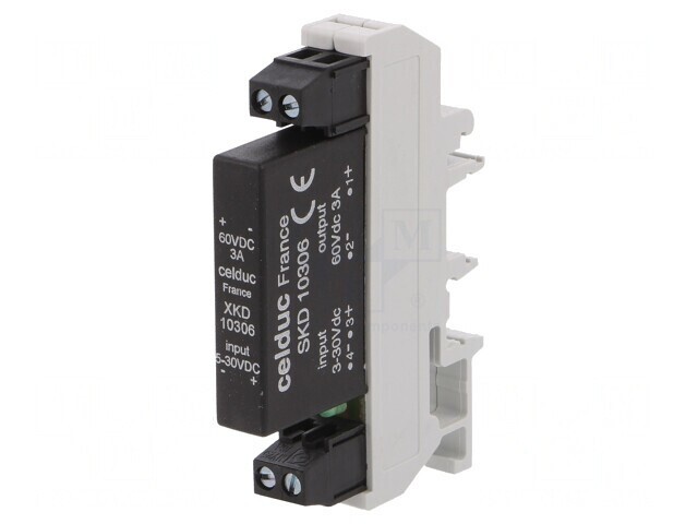 Releu Semiconductor 5-30VDC 1A 2-60VDC pentru Șină DIN