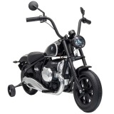 AIYAPLAY Motocicletă electrică pentru copii BMW R18 12V, baterie litiu, roți ajutătoare detașabile, far, muzică, negru | Aosom Romania