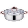Cratita din inox Grunberg, 30 cm, 6.6 l, capac din sticla