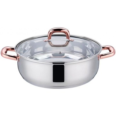 Cratita din inox Grunberg, 30 cm, 6.6 l, capac din sticla foto