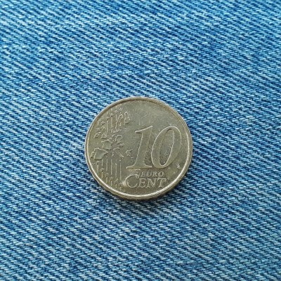 2b - 10 euro cent 1999 Spania / eurocent / primul an de batere foto