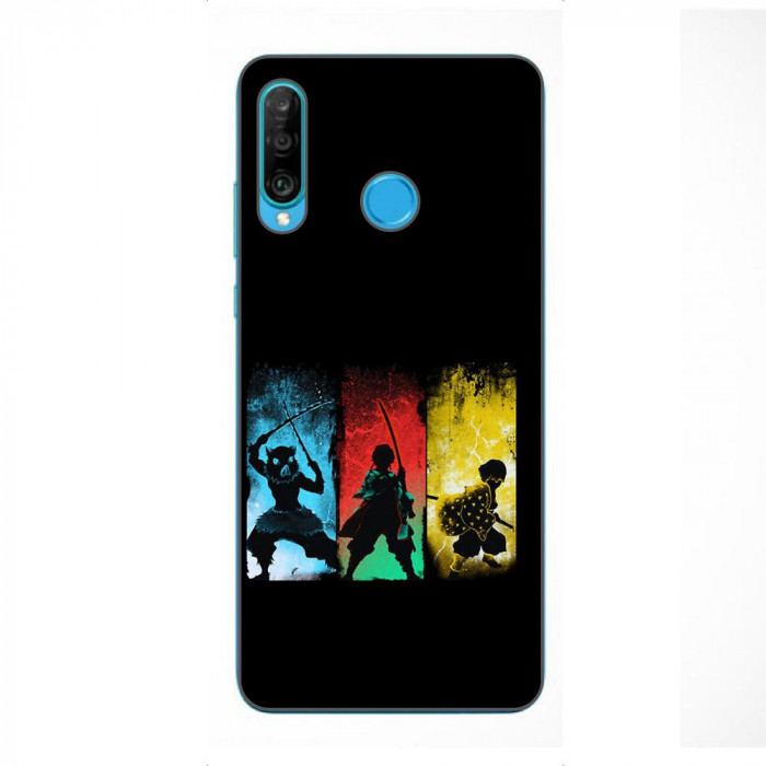 Husa compatibila cu Huawei P30 Lite Silicon Gel Tpu Model Demon Slayer Team