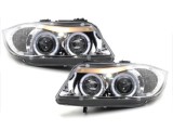 Faruri BMW Seria 3 E90 E91 (03.2005-08.2008) Angel Eyes Crom Performance AutoTuning, KITT Lightning