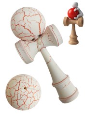 Kendama Profesionala, Bila din lemn, Design artistic cu finisaj Crapatura + Sticker pentru Telefon, 105KD