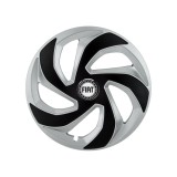 Set 4 capace roti Rex Gri-Negru R16 Compatibil Cu Fiat, Autohelix MSA