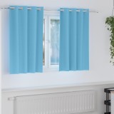 vidaXL Perdele 2 pcs Albastru deschis 140 x 140 cm Poliester
