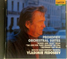 Prokofiev Vladimir Fedoseev, Moscow Radio Symphony Orchestra &lrm;&ndash; Orchestral Suites NM / NM cd muzica clasica moderna Canyon Olanda 1994