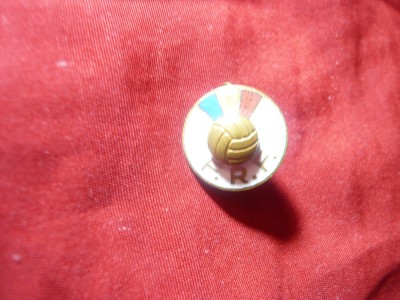 Insigna veche FRF - metal si email , d=1,5cm foto