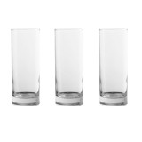Set 3 pahare din sticla, 280 ml, Transparent, ATU-087107, Oem