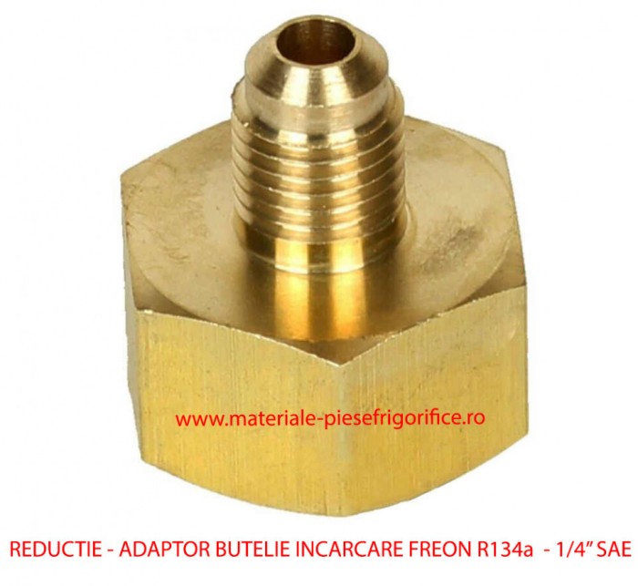 Reductie - Adaptor Butelie Incarcare Freon R134a 21 mm - 1/4&quot; SAE