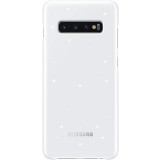 Husa de protectie Samsung pentru Galaxy S10 Plus G975, LED, Alba