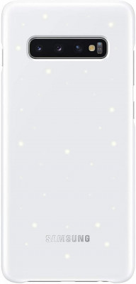 Husa de protectie Samsung pentru Galaxy S10 Plus G975, LED, Alba foto