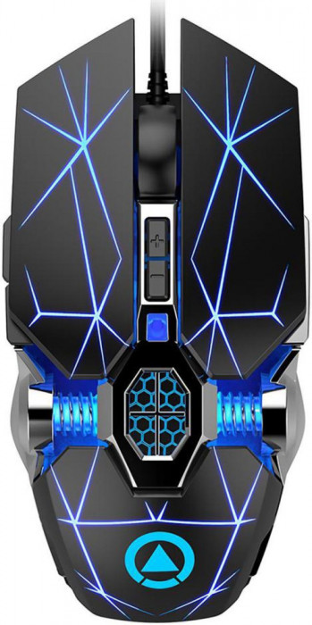 Mouse Nou pentru Gaming, Guijiao G3OS, 3200dpi, 7 Butoane, RGB, Negru, Cu Fir NewTechnology Media