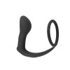 Vibrator Prostata Leso Single Ring Negru Silicon, 10 Vibratii, USB, 9cm
