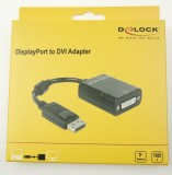 ADAPTER DISPLAYPORT 1.1 STECKER &gt; DVI BUCHSE PASSIV SCHWARZ 61847 DELOCK