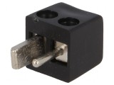 Conector pentru Difuzoare - Mufă Tată cu Terminal cu Şurub Neagră
