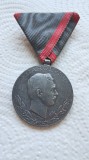 1918 Austria Medalia ranitilor in razboi ribon albastru inchis cu dungi rosii