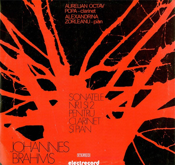Disc vinil, LP. SONATELE NR.1 SI 2 PENTRU CLARINET SI PIAN-JOHANNES BRAHMS, AURELIAN OCTAV POPA, ALEXANDRIN-260844