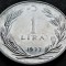 Moneda 1 LIRA TURCEASCA - TURCIA, anul 1977 *cod 2808