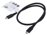 Cablu USB 4.0 USB C 0,5m negru 40Gbps Goobay