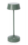 Lampa LED de exterior Esprit, Bizzotto, 11x33 cm, cu baterie reincarcabila, otel acoperit cu pulbere, verde