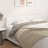 VidaXL Tăblii de pat, 2 buc, alb, 100x5x78/88 cm, piele ecologică 345993