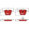 Placute frana Bmw 5 (E60), 5 Touring (E61), 6 (E63), 6 Convertible (E64), punte spate, pregatit pentru senzor uzura; TRW