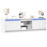 vidaXL Dulap TV cu LED, alb, 180x34x50 cm, lemn prelucrat
