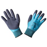 Manusi de lucru din poliester cu latex dublu, marimea 10, NEO