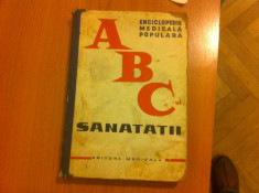 ABC - ul Sanatatii Enciclopedie Medicala Populara editura medicala 1964 RPR foto