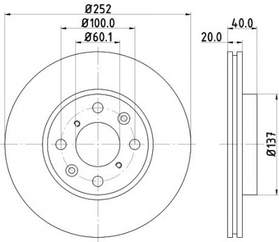 Disc frana PORSCHE CAYENNE (9PA, 955) (2002 - 2010) KRIEGER 0950004187 foto