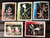 CONGO 1999 orhidee flori plante serie 5v Nestampilat