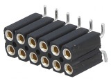 Soclu pini mamă 12 pini 2,54mm aurit SMT 2x6