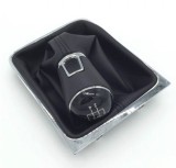 Schimbator + Manson VW Passat B7 5 Viteze, Piele Ecologica, Rama Plastic, Negru