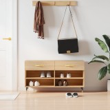 Bancheta pantofar, stejar sonoma, 102x35x55 cm, lemn prelucrat